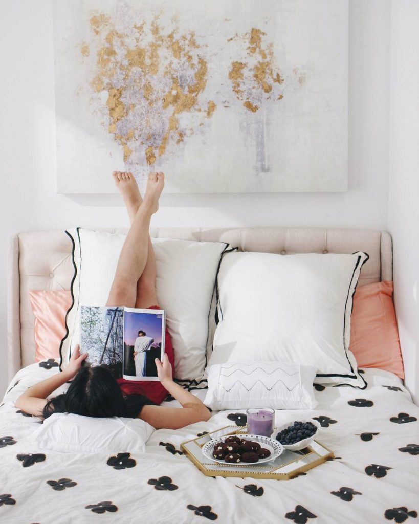 Girls Night In - Reading in Bed