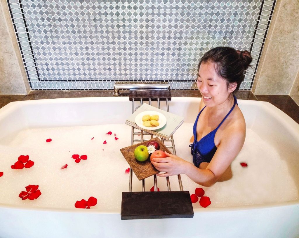 St Regis Langkawi pool suite bathtub